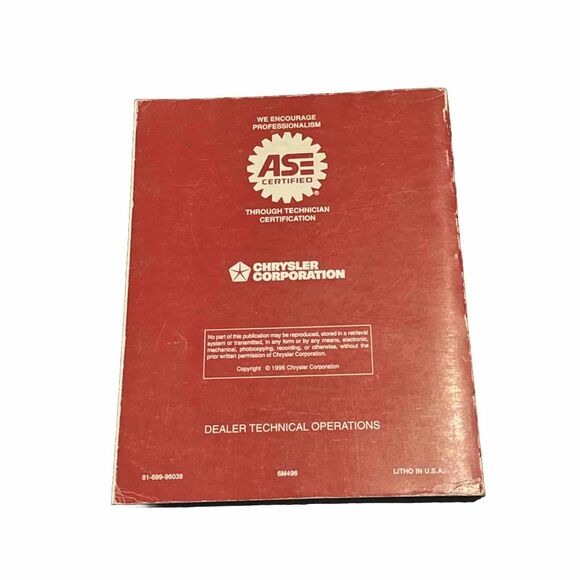 1996 Dodge Viper Coupe 8.0 L SFI Power train Diagnostic Manual Charging System - Picture 4 of 8